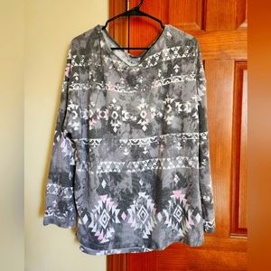 White Birch top, size 1X